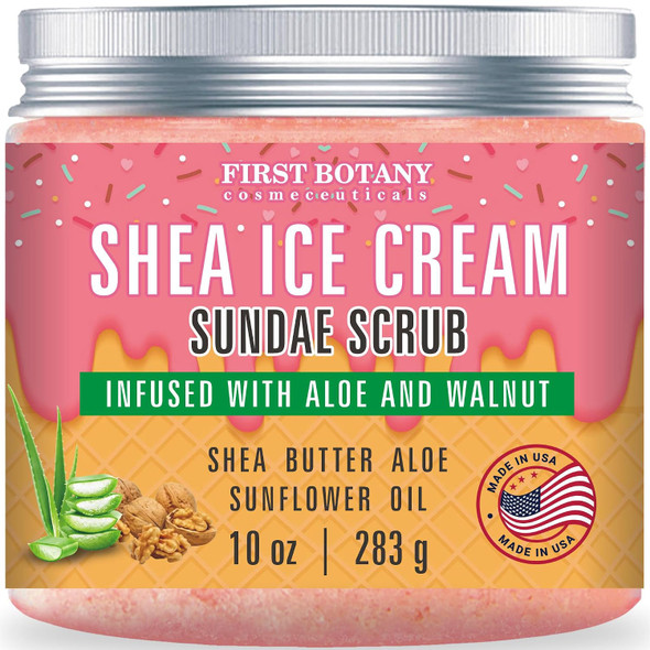 First Botany Body Scrub Natural Exfoliating Salt Scrub & Body and Face Souffle helps with Moisturizing Skin Acne Cellulite Dead Skin Scars Wrinkles