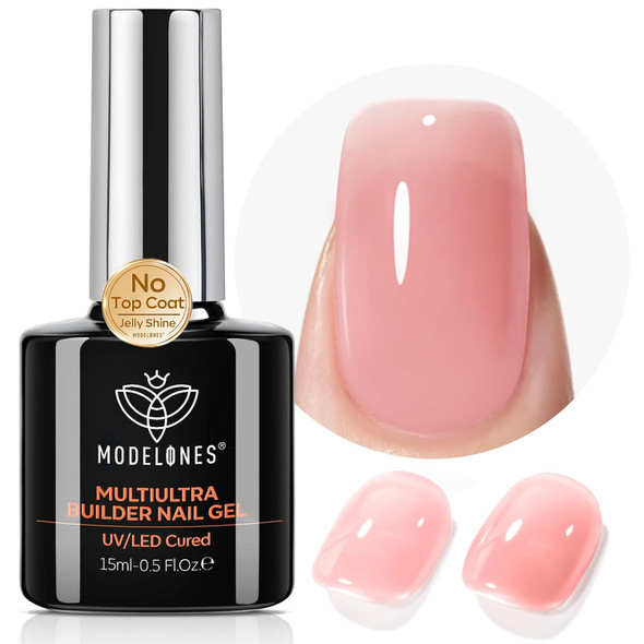 modelones Builder Nail Gel,No Top Coat Needed Builder for Nails Nude