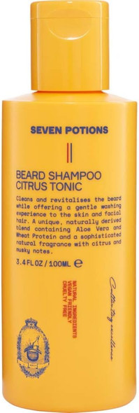 SEVEN POTIONS Beard Shampoo for Men Gentle Cleansing Wash for a Fresh Itch Free Beard Natural Vegan Formula