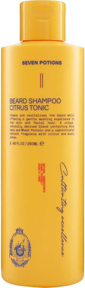 SEVEN POTIONS Citrus Tonic men Beard Shampoo Natural Vegan Cruelty Free