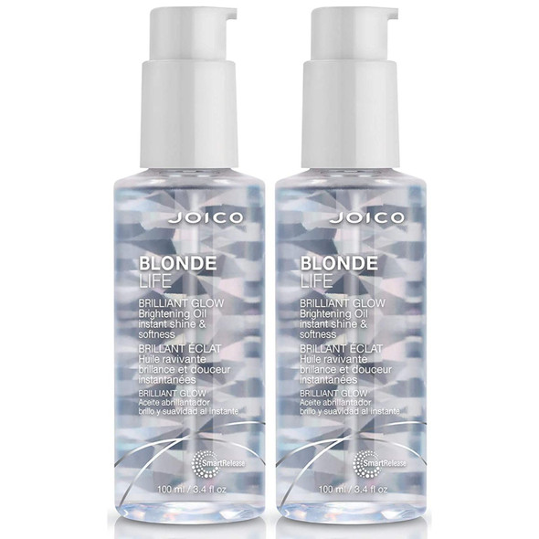 Joico Blonde Life Brilliant Glow Brightening Oil For Blonde Hair  Tame Frizz  Boost Shine and Brilliance  Add Softness and Smoothness  With Monoi and Tamanu Oil