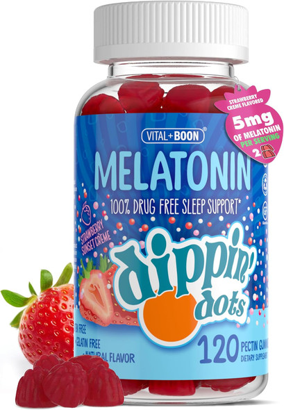 Vital+Boon Dippin' Dots Kids Melatonin Gummies Natural Sleep Aid