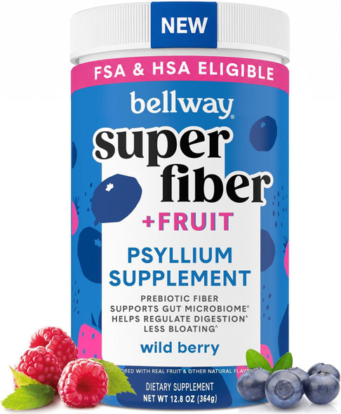 Bellway Super Fiber + Fruit Organic Psyllium Husk Powder Sugar-Free