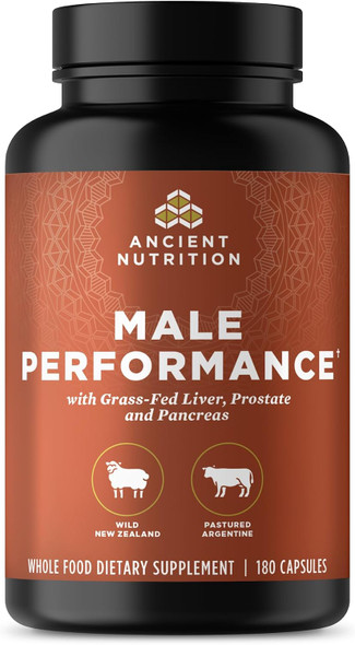 Ancient Nutrition Grass-Fed and Wild Organ Male Performance - 180 capsules