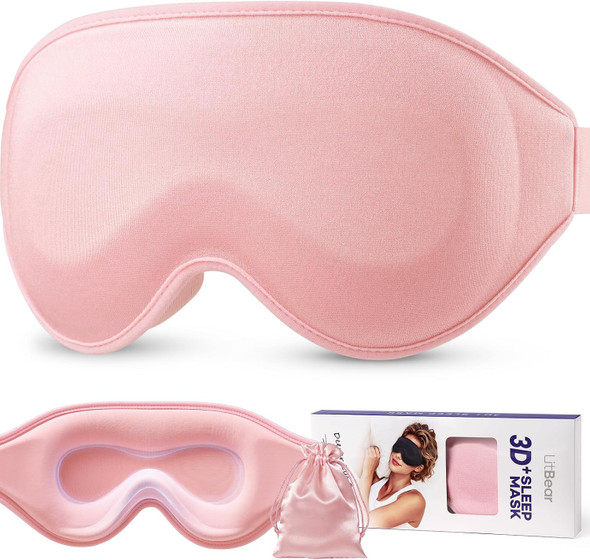 LitBear Sleep Mask for Lash Extension Blackout Sleeping Mask for Women Men