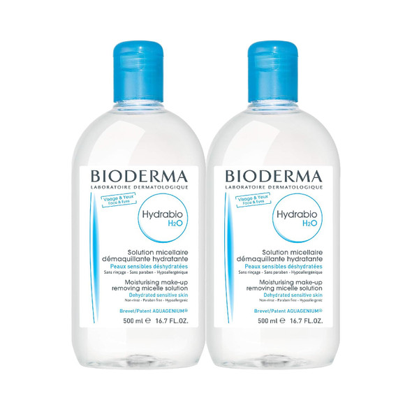 Bioderma Hydrabio  Micellar Water Face Cleanser and Makeup Remover - Micellar Cleansing Water for Dehydrated Sensitive Skin
