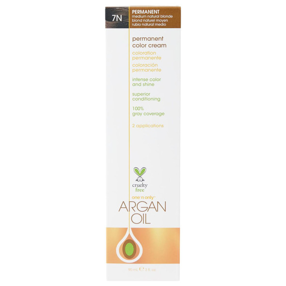 One 'n Only Permanent Hair Color & Dye, 7N Medium Natural Blonde, 3 oz