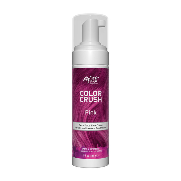 Splat Color Crush Bold Foam Hair Color, Purple, 5 oz., Refresh Vivid Colors in Just 10 Minutes, Lasts Up to 10 Washes, Buildable Foam Hair Product, Vegan & Cruelty Free