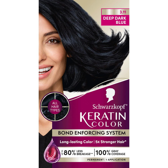 Schwarzkopf Keratin Color® 3.11 Deep Dark Blue Permanent Hair Dye