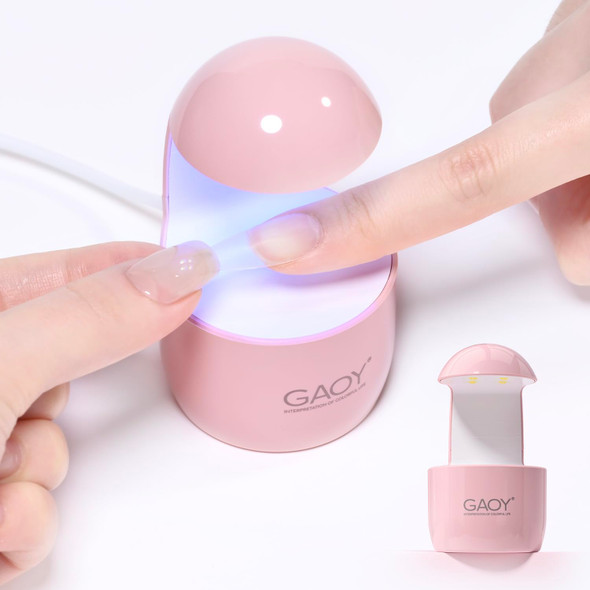 GAOY Mini UV Light for Gel Nails, Small LED Nail Lamp, Fast Curing, White