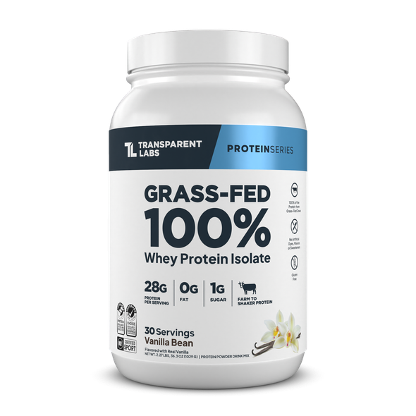 Transparent labs  Grass-Fed Whey Protein Isolate - Vanilla Bean - 30 Servings