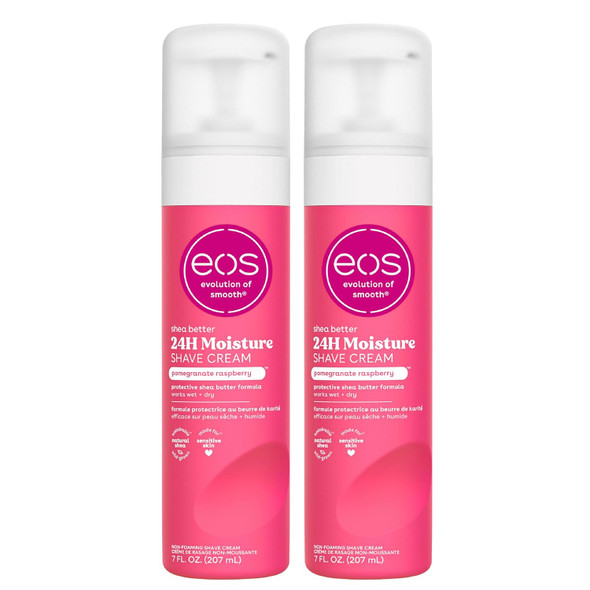 eos Shea Better Shave Cream- Pink Citrus, Shea Butter Skincare, Shaving Cream for Women7 fl oz, 2-Pack