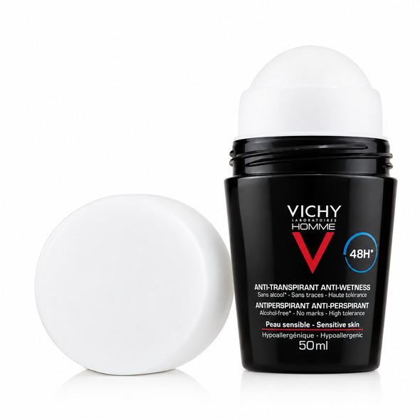 Vichy Homme 48H* Anti-Irritations & Anti Perspirant Roll-On (For Sensitive Skin) 50ml