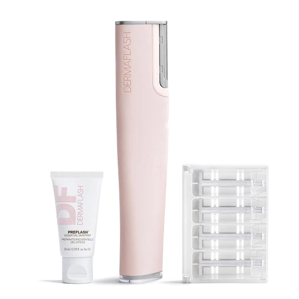 DERMAFLASH LUXE Sonic Dermaplaning Tool for Face Peach Fuzz Removal  Anti-Aging and Exfoliation