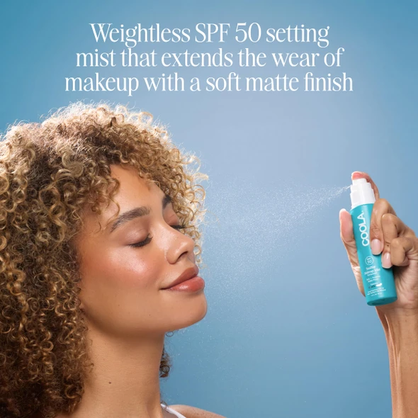COOLA SunBlur Matte Makeup Setting Spray SPF Face Sunscreen