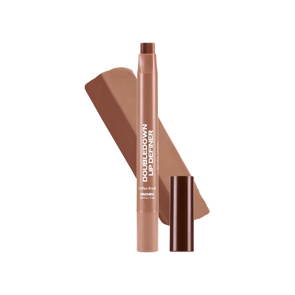 Sacheu DoubleDown Lip Definer Balm Buildable  Coffee Break
