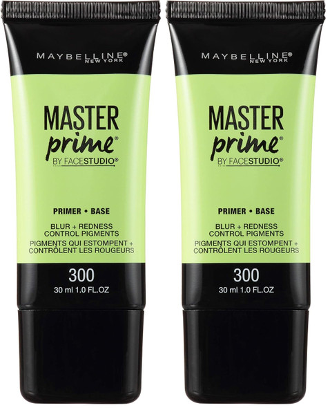 Maybelline Face Studio Master Prime Face Primer Makeup Base,Blur + Redness Control,(Pack of 2)