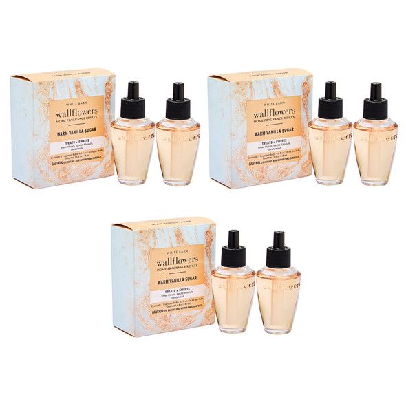 Bath and Body Works Warm Vanilla Wallflowers Refills PlugIn Air Freshener Refill For AtHome Use AlwaysOn Fragrance Natural Essential Oils RoomFilling Fragrance Thoughtful 6Pack