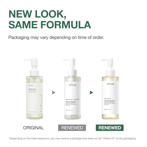 Anua Heartleaf Pore Control Cleansing Oil Cleanser For Face Makeup Blackhead Remover Korean Skin Care 6.76 Fl Oz200Ml Original