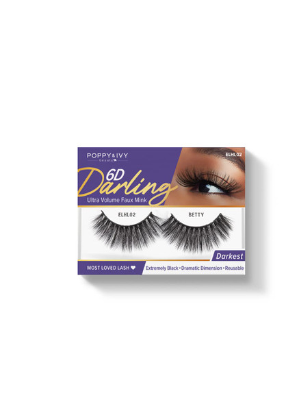 Absolute York Poppy and Ivy 6D Darling Lashes Darkest Betty