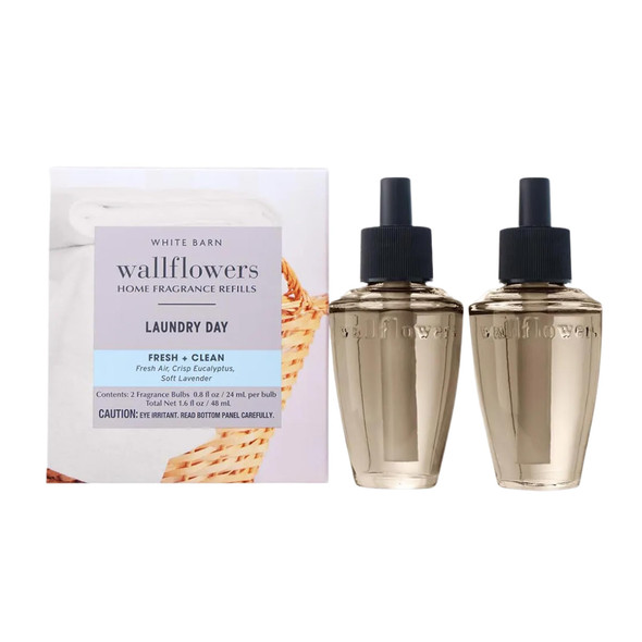 Bath and Body Works Wallflowers Refills Laundry Day Scent PlugIn Air Freshener Refills For Bedrooms Bathrooms and Living Spaces 2 Pack