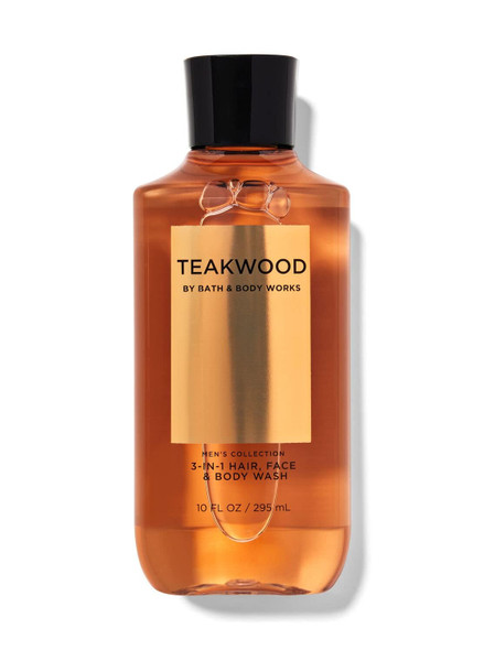 Bath and Body Works Bourbon Men'S 3In1 Hair and Body Wash 10 Oz. Teakwood