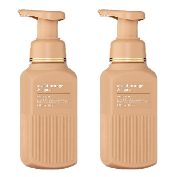 Bath and Body Works Gentle and Clean Foaming Hand Soap Sweet Orange and Agave Citrus Scent NonDrying Made Without Sulfates and Parabens Foaming Hand Wash For Kitchen and Bathroom 8.75 Fl Oz 2 Pack
