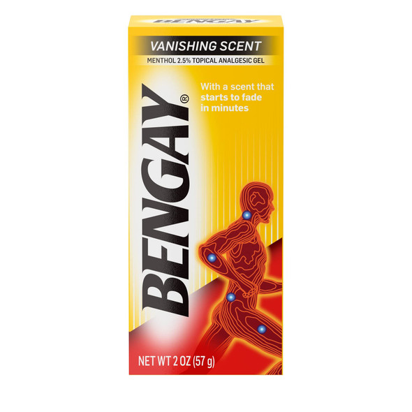 Vanishing Scent Bengay Relief Gel NonGreasy Topical Reliever With Cooling Menthol 2 Oz