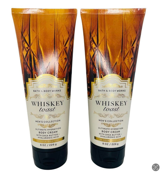 Bath and Body Works Whiskey Toast Ultimate Hydration Body Cream 8 Ounces Pack Of 2