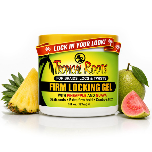 Bronner Bros Tropical Roots Firm Locking Gel For Braids Locs and Twists 6Oz