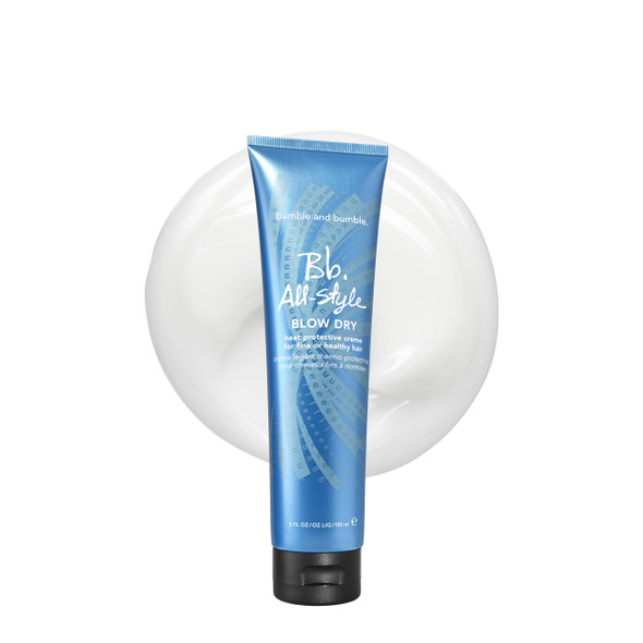 Bumble And Bumble. AllStyle Blow Dry Heat Protective Styling Cream Anti Frizz Cream Adds Bounce And Shine For Fine To Medium Wavy To Straight Hair Types 5 Fl Oz