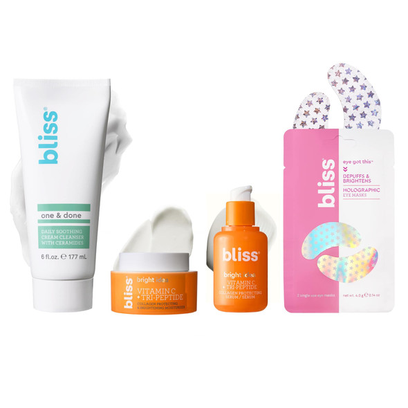 Bliss Elder Millennial Skincare Essentials Kit Cleanser and Serum Radiant