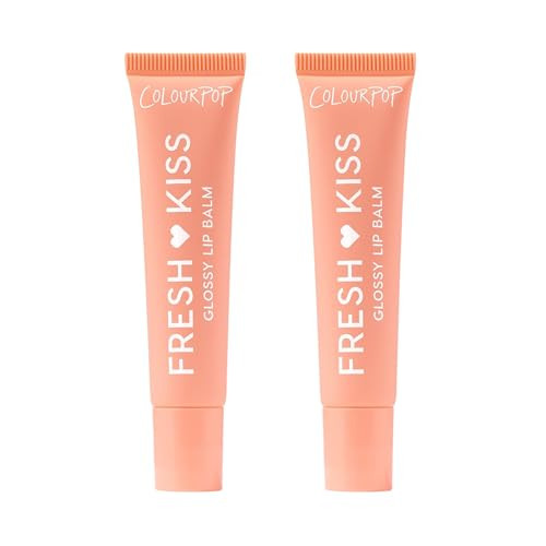 Colourpop Fresh Kiss Glossy Lip Balm Hydrating Lip Care Enriched With Peptides Hyaluronic Acid Shea Butter and Vitamin E For An UltraCushiony Formula Mango Sorbet 2 Count