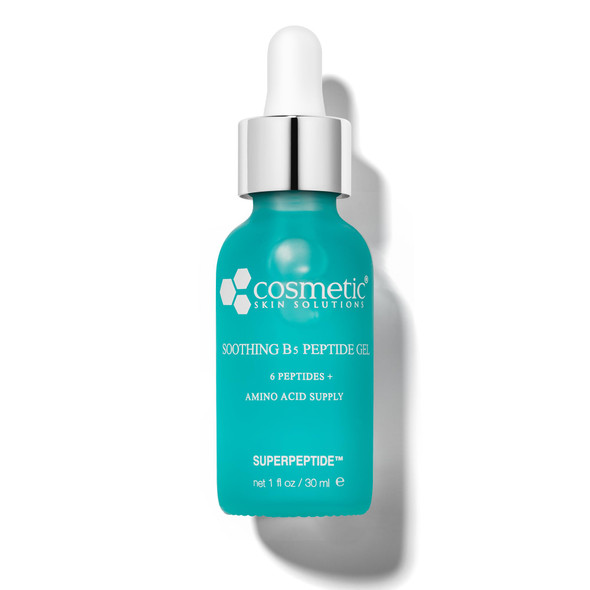 Cosmetic Skin Solutions Soothing B5 Peptide Gel " AntiAging Face Serum With Vitamin B5 Niacinamide Hyaluronic Acid and 6 Peptides Hydrates Firms Reduces Fine Lines and Wrinkles Serum For Youthful Glow 1 Fl Oz