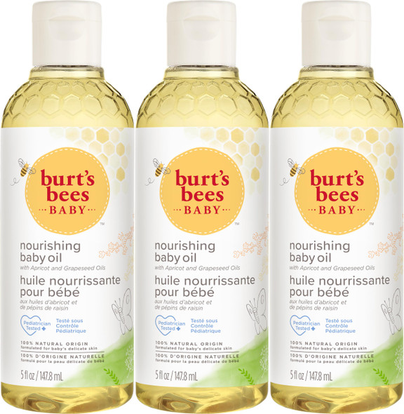 Burt'S Bees Baby Nourishing Baby Oil 100% Natural Origin Skin Care 5 Ounce Bottle
