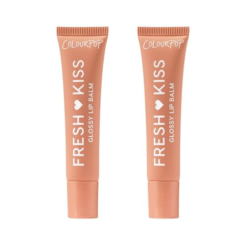 Colourpop Fresh Kiss Glossy Lip Balm Hydrating Lip Care Enriched With Peptides Hyaluronic Acid Shea Butter and Vitamin E For An UltraCushiony Formula Caramel Latte 2 Count