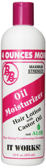 Bronner Bros Bb Oil Moisturizer Hair Lotion With Castor Oil And Aloe Maximum Strength 12Ounce Bottles Pack Of 6