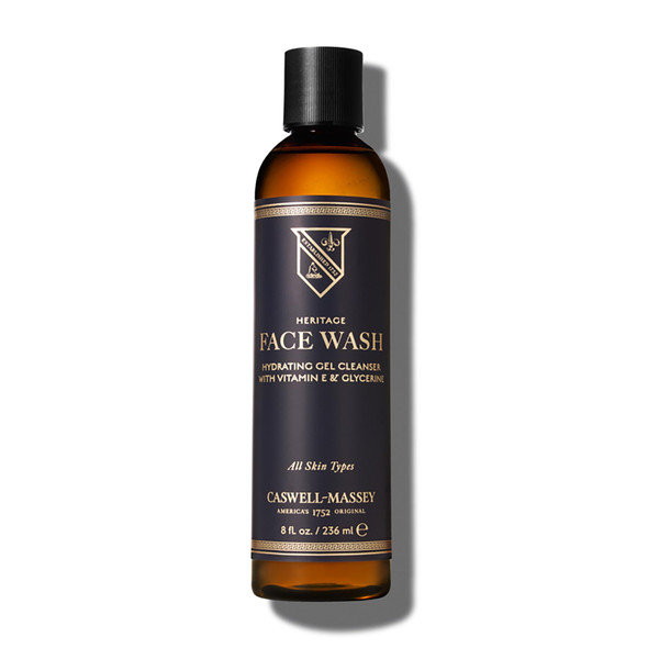 CaswellMassey Heritage Face Wash Gel For Men Vitamin E and Orange Oil Cleanser For Sensitive Skin 8 Fl Oz Made In Usa