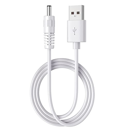 Bitvae Charger Cable Fits D2/R1/R2/S2 Electric Toothbrush C2/C5/C6 Water Dental Flosser Usb Dc Charging Cord White