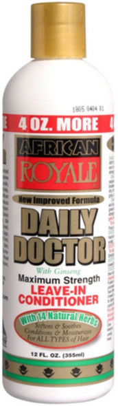 African Royale Daily Doctor Maximum Strength LeaveIn Conditioner 12 Oz Pack Of 2