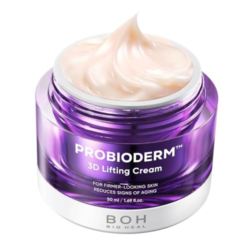 Bioheal Boh Probioderm 3D Lifting Cream Advanced Korean AntiAging Probiotics Facial Night Cream Moisturizer With 17Peptide Complex and Patented Probioderm For Wrinkles On Face And Neck 1.7 Fl Oz