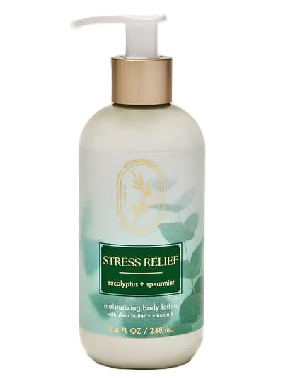 Bath and Body Works Bath And Body Stress Relief Moisturizing Body Lotion 8.4 Fl Oz Eucalyptus Spearmint