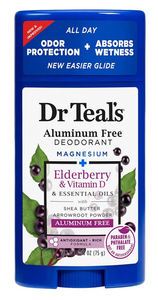 Dr. Teal'S Deodorant Elderberry And VitaminD2.65 Ounce AluminumFree