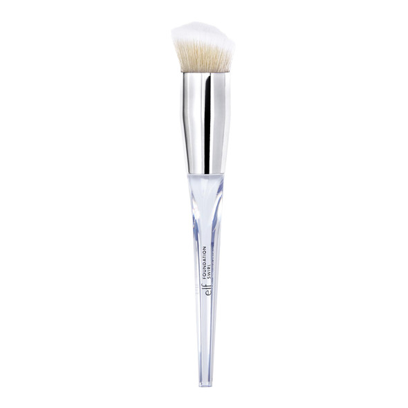E.L.F. Precision Swirl Foundation Brush Blends Liquid Foundation Smoothly Onto Skin Triangular Handle For Ultimate Control Vegan and CrueltyFree