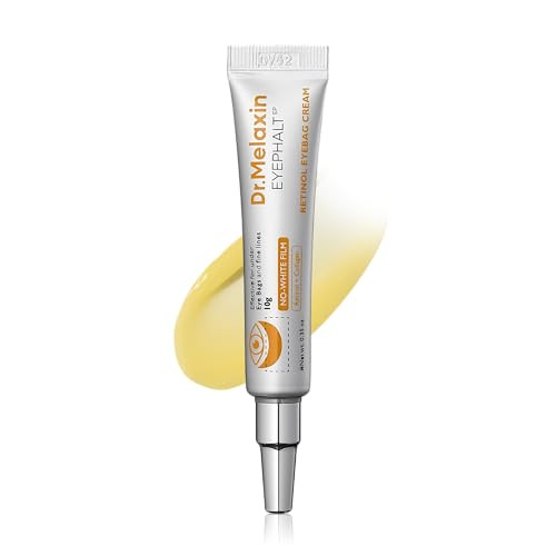 Dr.Melaxin Retinol Eyebag Cream For Puffiness Dark Circles and Fine Lines Wrinkle Egf AntiAging Under Eye Moisturizer With NiacinamideandCeramide Makeup Friendly Korean Skin Care