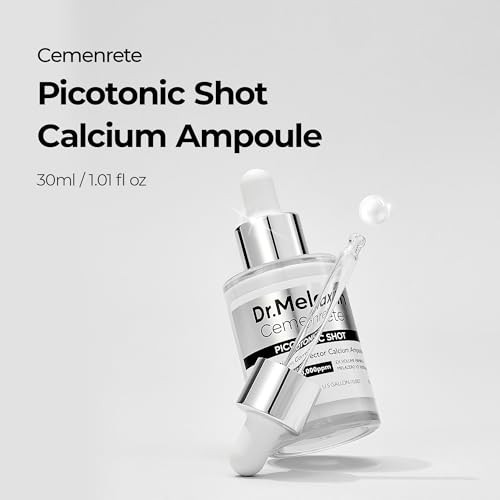Dr.Melaxin Cemenrete Picotonic Shot Calcium Serum For Firming Density Collagen Serum Even Skin Tone and Skin Clarity AntiAging Dark Spot Care 1.01 Fl.Oz.