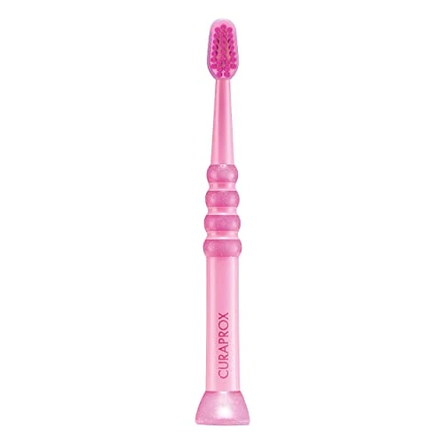 Curaprox Baby Toothbrush " For Babies And Toddlers UltraSoft Bristles For Gentle Joyful Brushing PinkPink Single Pack