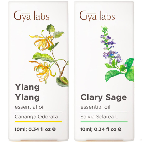 Gya Labs Ylang Essential Oil For Skin " " Premium Grade Essential Oils For Diffuser Aromatherapy Hair Care Skin Care Body Massage and Diy Candle Making Scents 0.34 Fl Oz