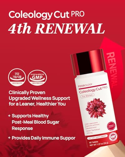 Foodology Coleology Cut Pro 30Days Support Weight Loss And Burn Calories For A Balanced Diet And Regular Activity Nutrient Support Green Tea Extract Rhodiola Rosea Korean Dietary Supplement