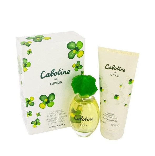 Gres Cabotine 2 Piece GiftSet Eau De Toilette Spray For Women 3.4 Ounce And Body Lotion 6.7 Ounce